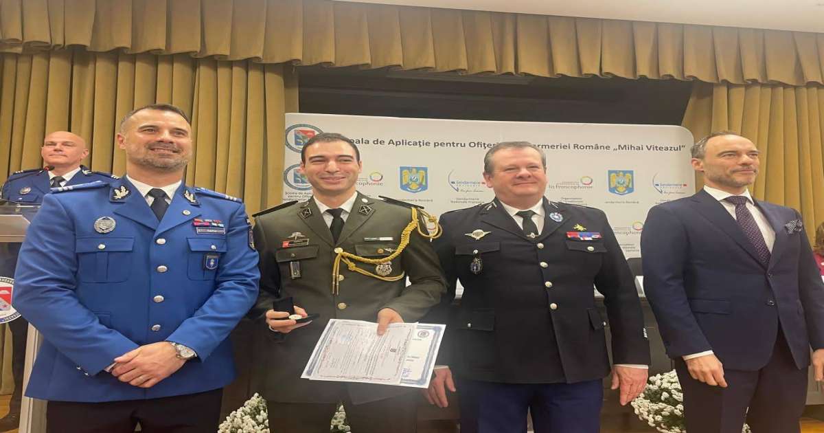 النقيب مروان الطرودي يتوج بالمرتبة الأولى في الدورة الدولية العليا برومانيا