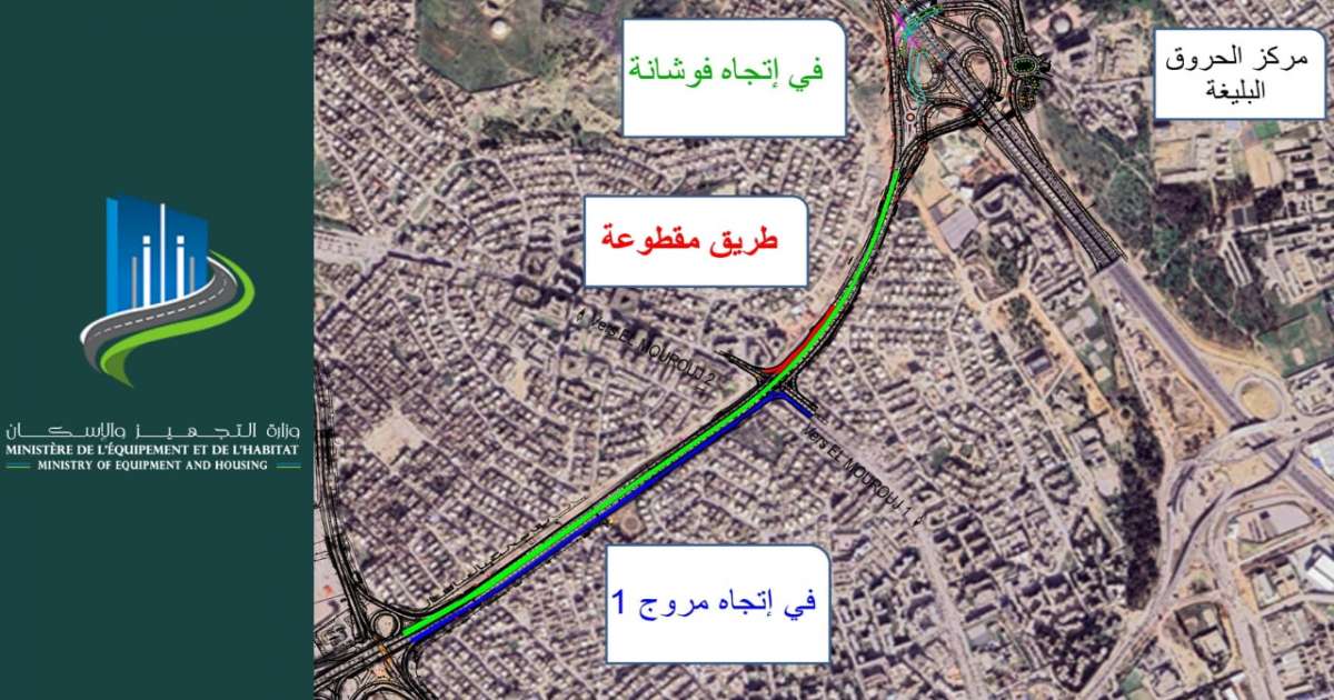 تحويل جزئي لحركة المرور على مستوى مفترق المروج 1 و2