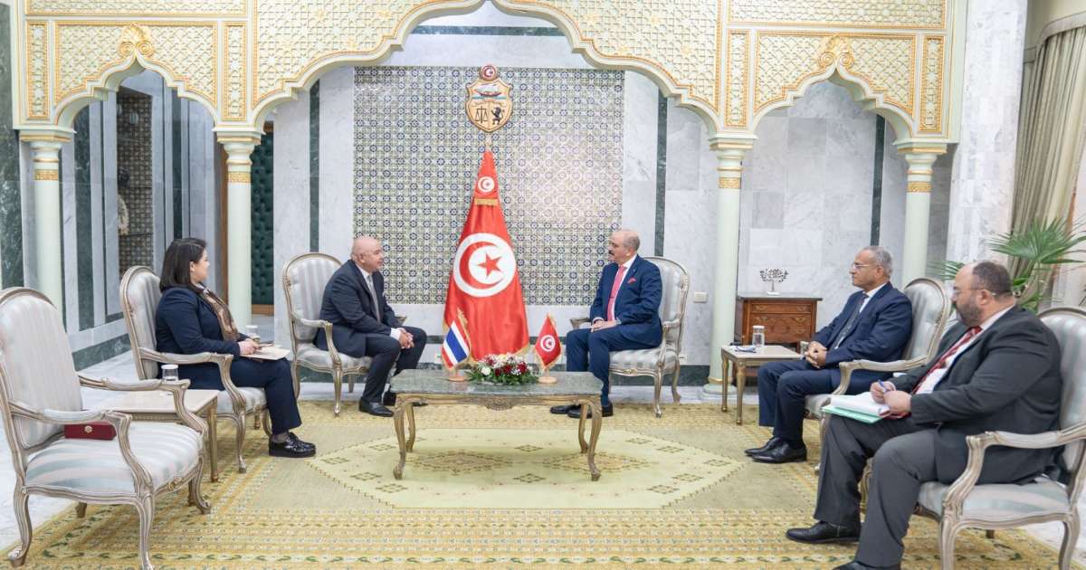 وزير الشؤون الخارجية يتلقّى نسخة من أوراق اعتماد سفير مملكة تايلاندا في تونس