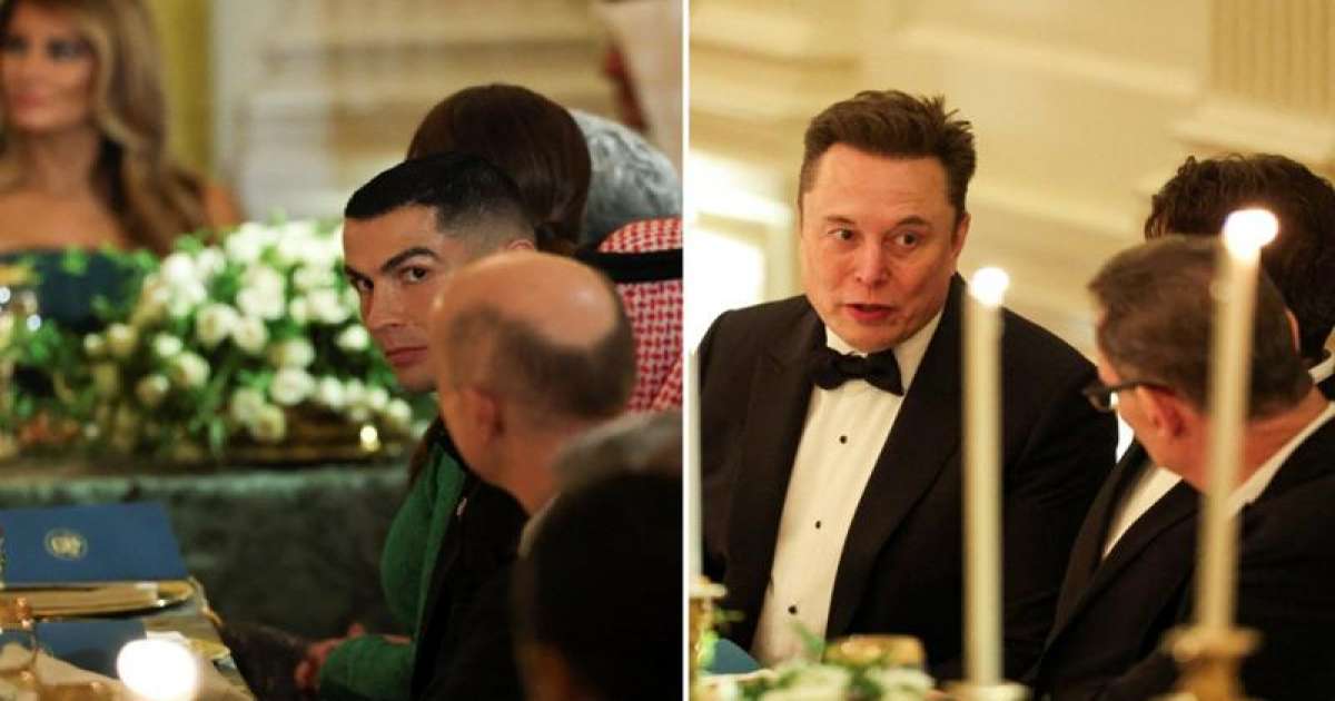 رونالدو وايلون ماسك في عشاء ترامب مع ولي العهد السعودي